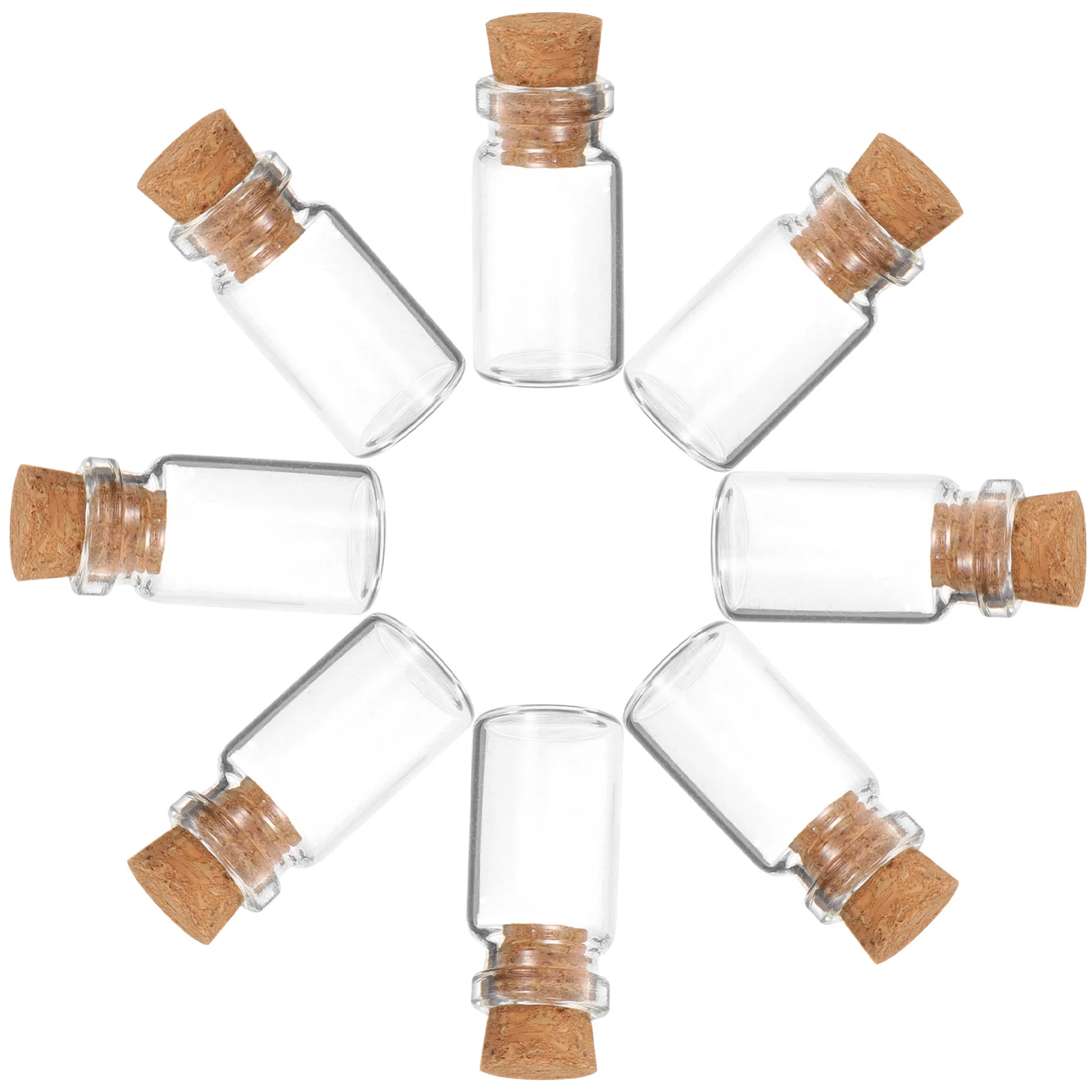 25 Pcs Clear Small Mini Glass Jars with Cork Stoppers DIY Wish Bottles For Message Weddings Wish Party Favors 11x22mm