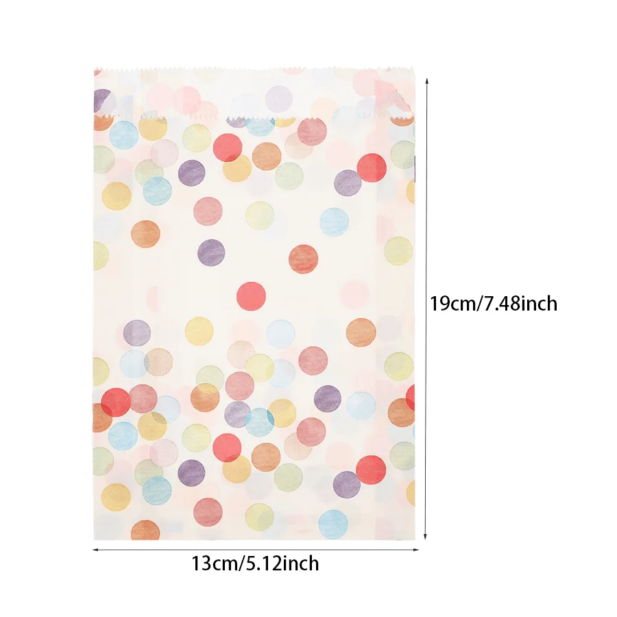 11/33/55pcs Polka Dot Candy Bags with Round Sealing Stickers Kraft Paper Treat Pouches for Party Favors Sweets Birthday Gift XJM