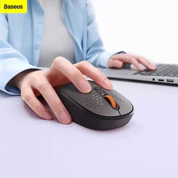 Baseus 태블릿 컴퓨터 블루투스 무선 마우스 충전 빛나는 2.4G USB 무선 마우스 휴대용 마우스