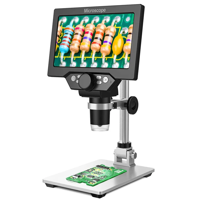 

1200X/1000X Microscope Digital Portable Video Microscope 12MP With LCD For Soldering Electronic PCB Inspection Continuous Zoom