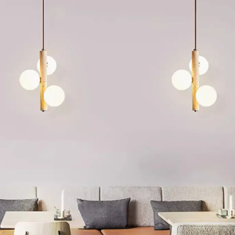 Cave Stone Led Pendant Lamp For Dining Room Kitchen Bedroom Bedside Living Room Decoration Modern Nordic Style Chandelier Light