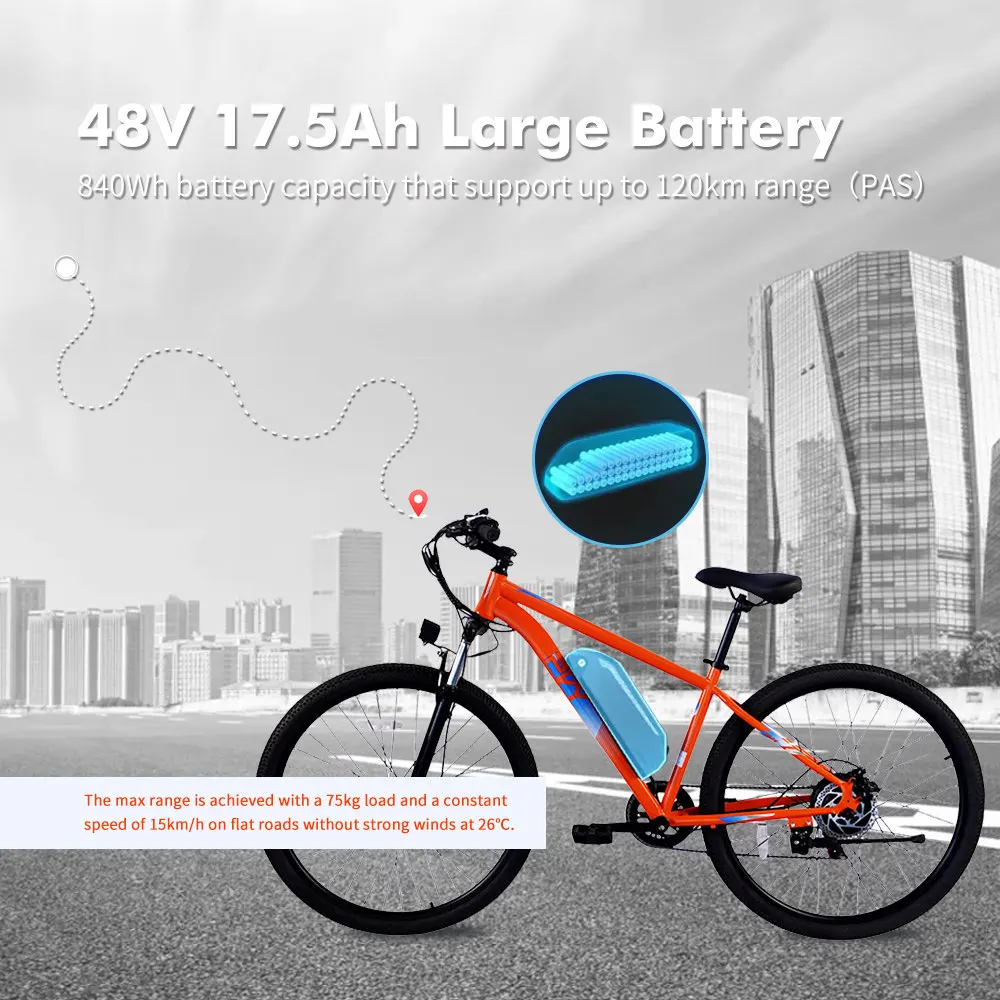 Bicicleta eléctrica PVY 500W para adultos – 29 pulgadas con app - imagen 5