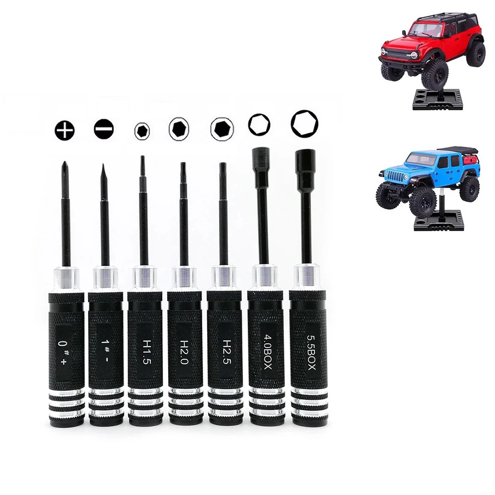 7PCS Hex Screwdriver Set Repair Tool Kit Set Hex Nut Key Socket For RC Cars Helicopter Airplane Repairing Assembling