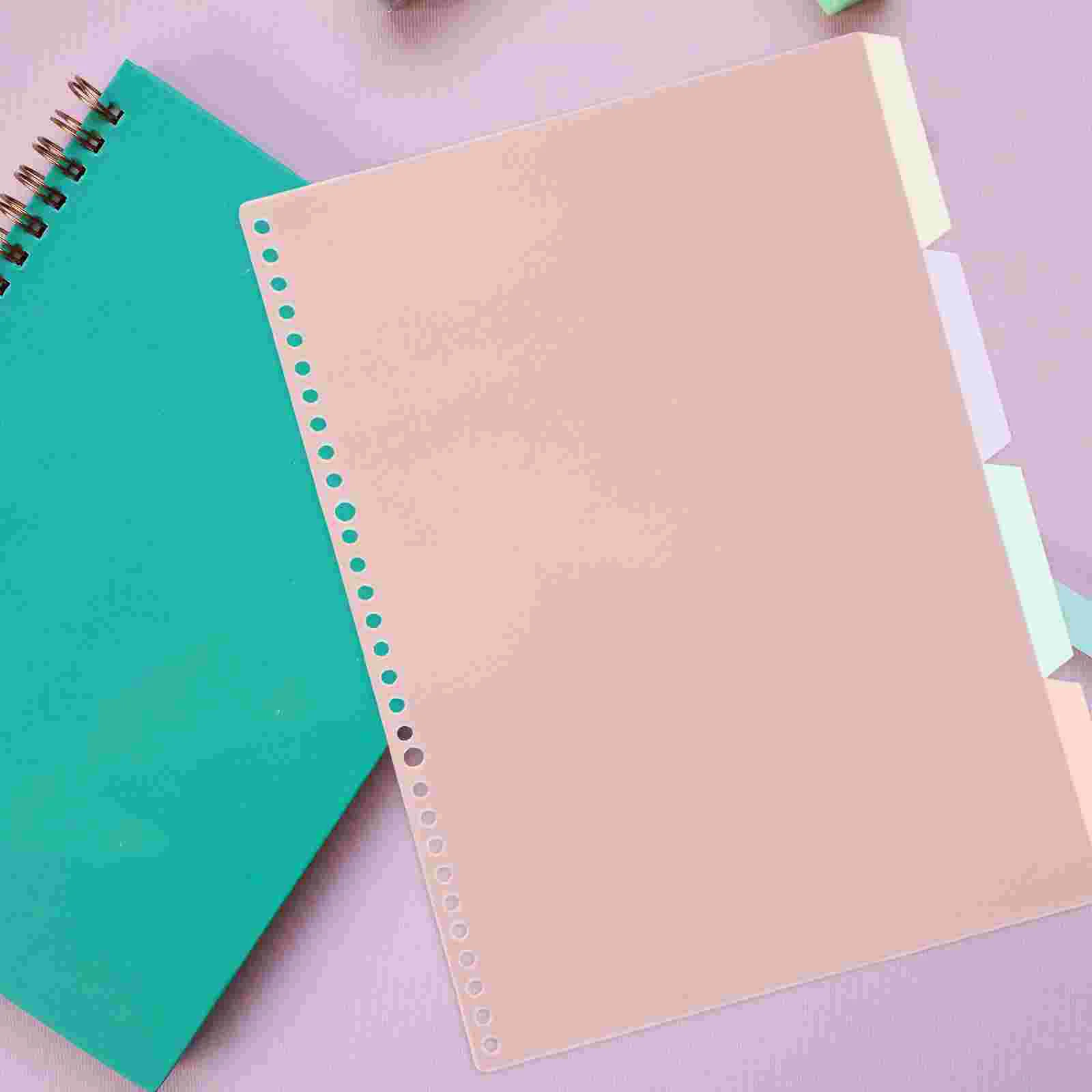 Loose-leaf Book Separated inside Pages Notebook Small with Tabs Household Office