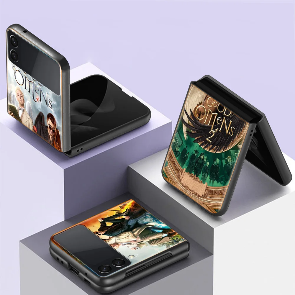 Funda de teléfono Good Omens TV para Samsung Z Flip 6 7 5G Z Flip 5 Galaxy Z Flip 3 4 5G ZFlip, funda rígida a prueba de golpes, TPU, PC, Coque Capa S