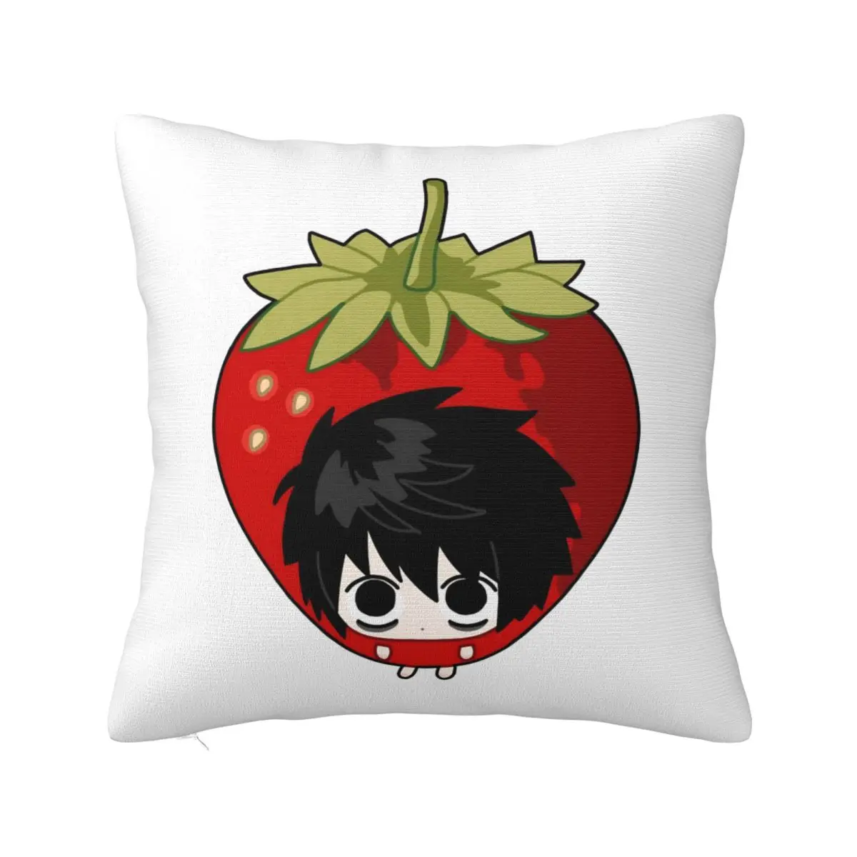 Chibi L Lawliet Square Pillowcases Bed Car Deathnotes Anime Cushion Cover Funny Home Decoration Pillow Cover 40*40