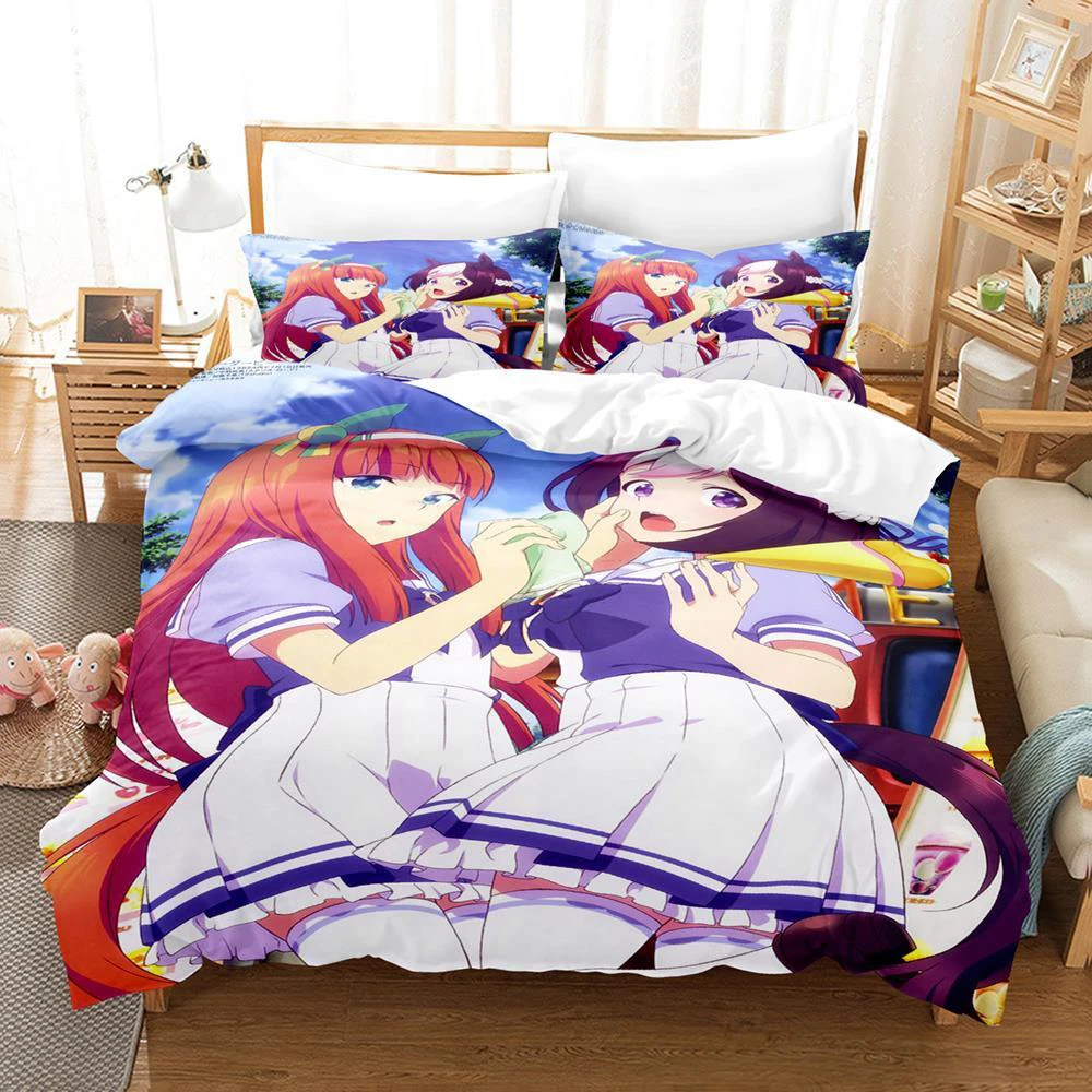 2024 Cute Derby Adult Boys Bedding Set Single Double Queen King Size Duvet Cover Anime Parure de lit Quilt Cover Pillowcase