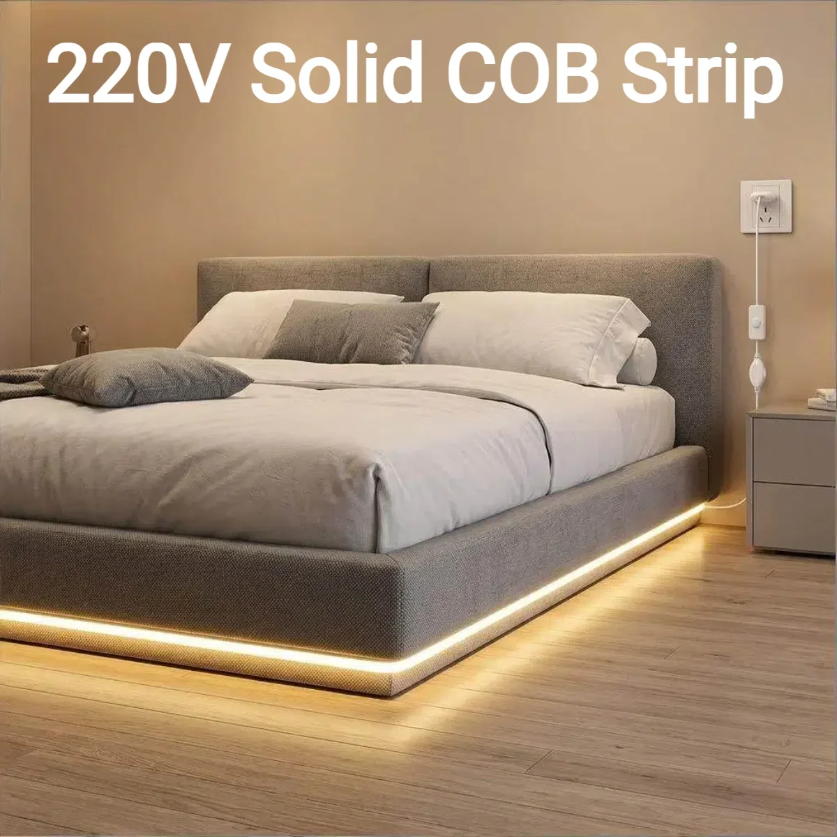 1-30M Hochleuchtende 220V COB Neon-LED-Lichtleiste, flammhemmendes Silikon-Seil-Licht für die Heimbeleuchtung