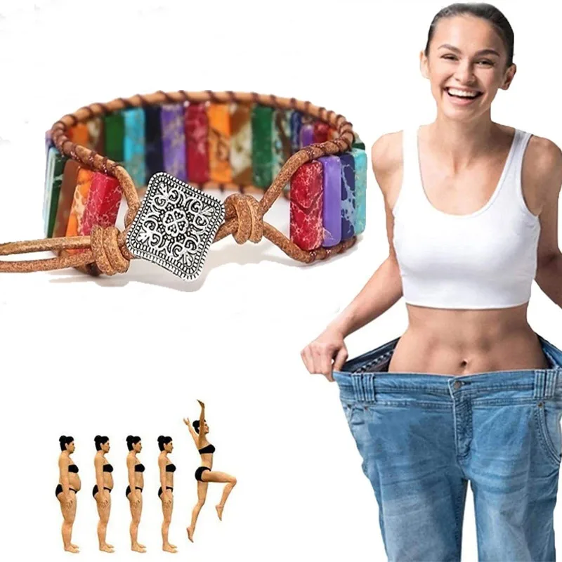 Multicolor Natural Gem Leather Tibetan Gypsy Adjustable Bracelet for Women Men Healing Anxiety Beads Yoga Meditation Jewelry