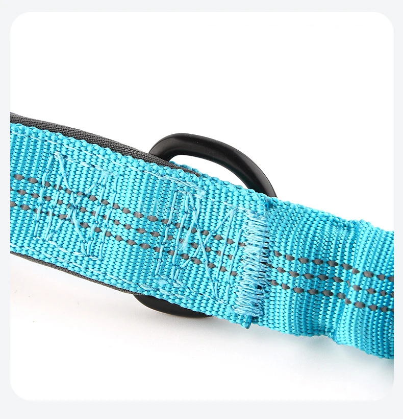 Custom Name No Pull Dog Harness Elastic Buffer Leash Set Adjustable Reflective Nylon Walking Lead for Small Medium Large Dogs