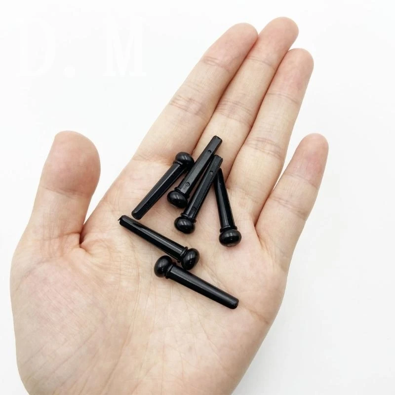 6Pcs Acoustic Guitar Bridge Pins Guitar Bridge Saddles Nut Guitar String Peg Instrument Replacement Parts Enduring
