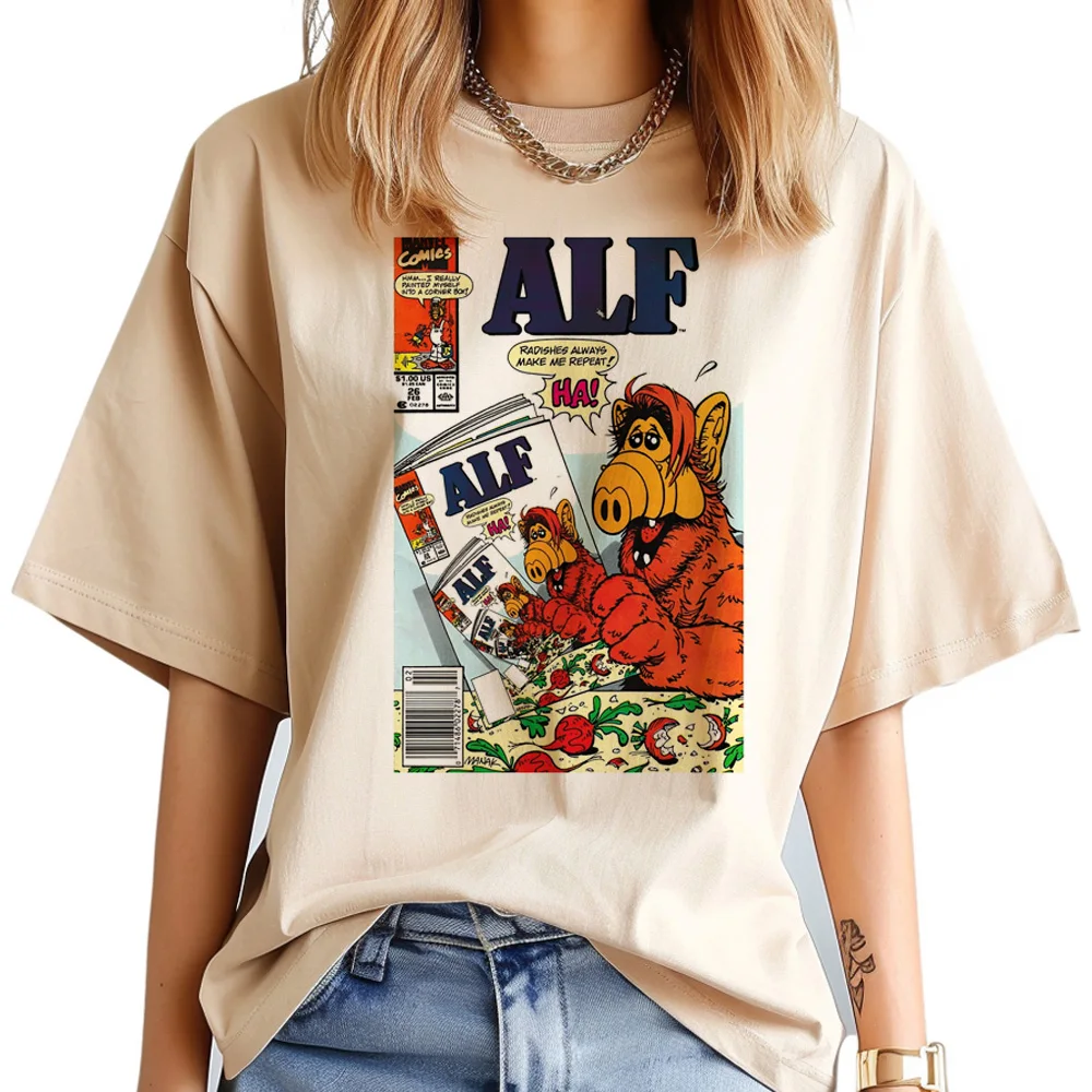 

Alf t shirt women designer tshirt female 2000s anime Japanese clothes