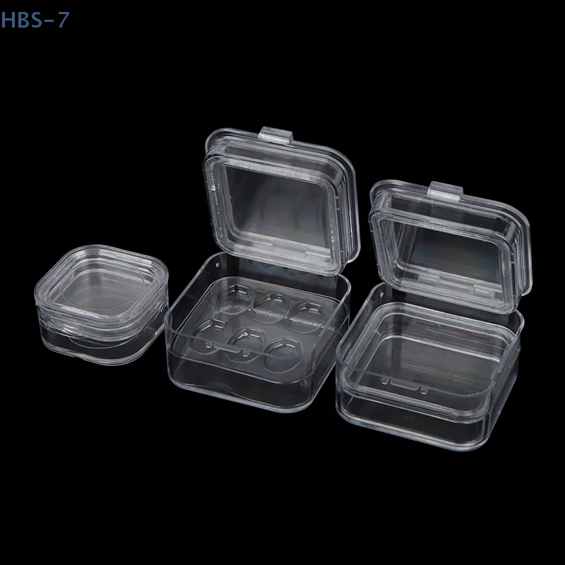 Transparent Dental Tooth Box With Inside Membrane Plastic Implant Tooth Storage Box For Denture Retainer Orthodontic Brace