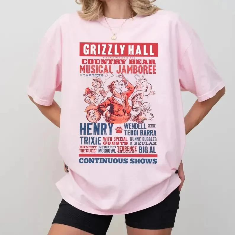 

Музыкальная футболка Country Bear Disney, футболка с концертом Country Bear, наряды для семьи и родителей и детей в парке Диснея, праздник Диснея