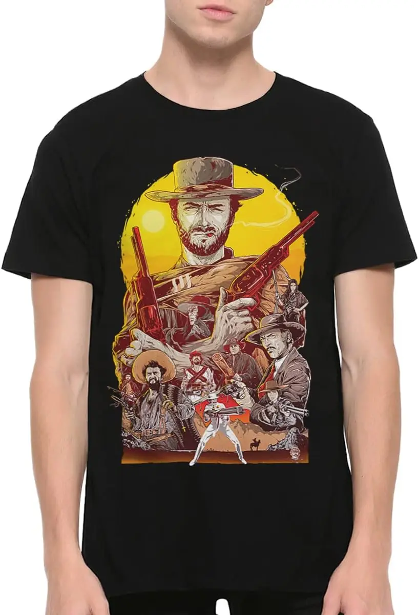 Clint Eastwood - The Good The Bad and The Ugly Art T-Shirt Tees High Quality 100%Cotton Short Sleeve