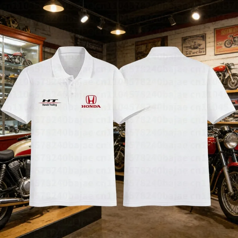 

Honda's New Hot Fashion 2026 Locomotive Cycling Suit Logo Printing Men's and Women's Same Casual Round Neck Short-sleeved Top