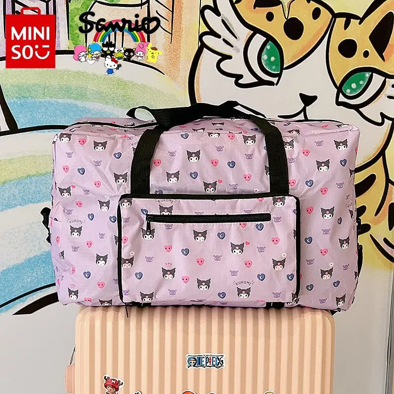 Miniso Sanrio-bolsa de viaje portátil de gran capacidad, bolsa de equipaje multifuncional para equipaje móvil, de alta calidad, a la moda, 2024