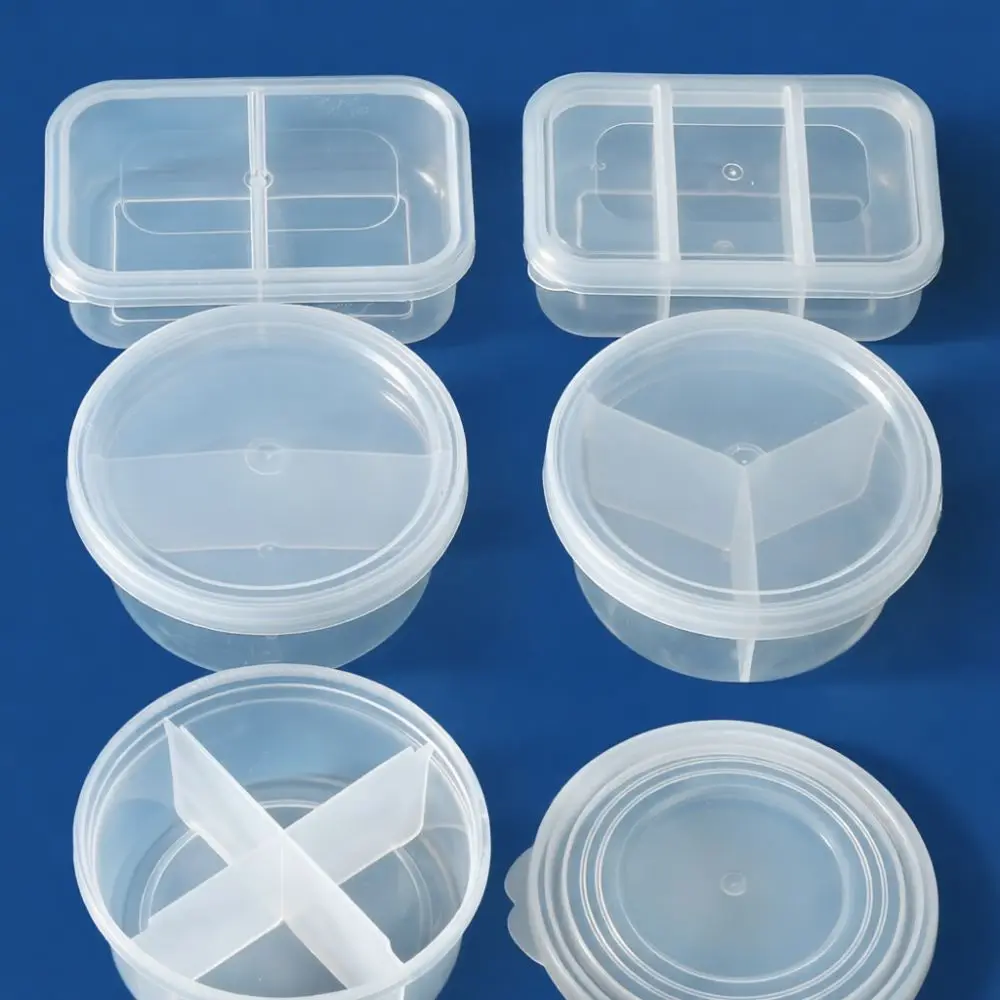 Plastic Divided Containers For Slime Clay Putty Storage Clear Craft Organizer Box For DIY Project Sorting