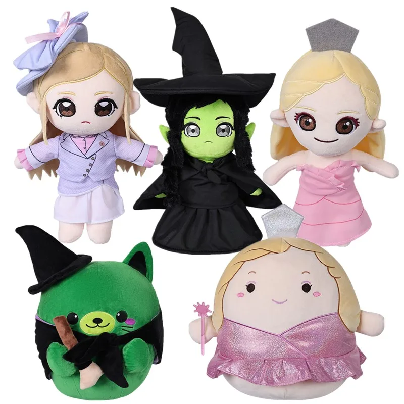 Peluche Cosplay de Méchant Elphaba Glinda, Dessin Animé, Sorcière, Roleplay, Mascotte pour Adultes et Enfants, Cadeaux d'Anniversaire et de ixde Noël
