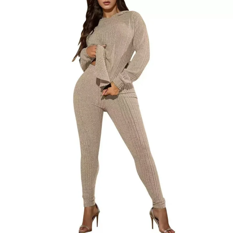 Damen Winter Pyjama Set mit Kapuze, Schlafanzug für Frauen, Bidol Nachtwäsche für Damen – Detail 4