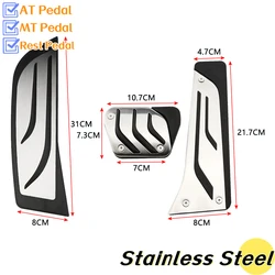RHD Footrest Pedal Pad Cover for BMW F20 F30 F31 316i 320i 328i 1 3 4 Series Sport Gas Brake Foot Pedal Cover Rest Pedals Kit