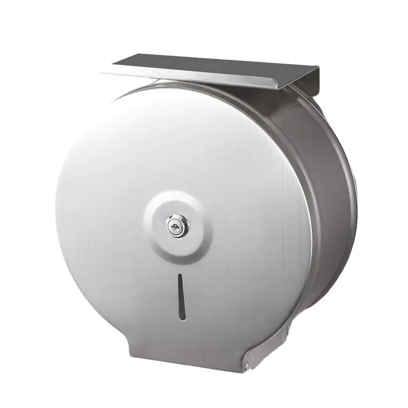 

Настенный держатель для туалетной бумаги B52C из нержавеющей стали, 9 дюймов, диспенсер для больших рулонов с полкой, для коммерческого использования, серебристый