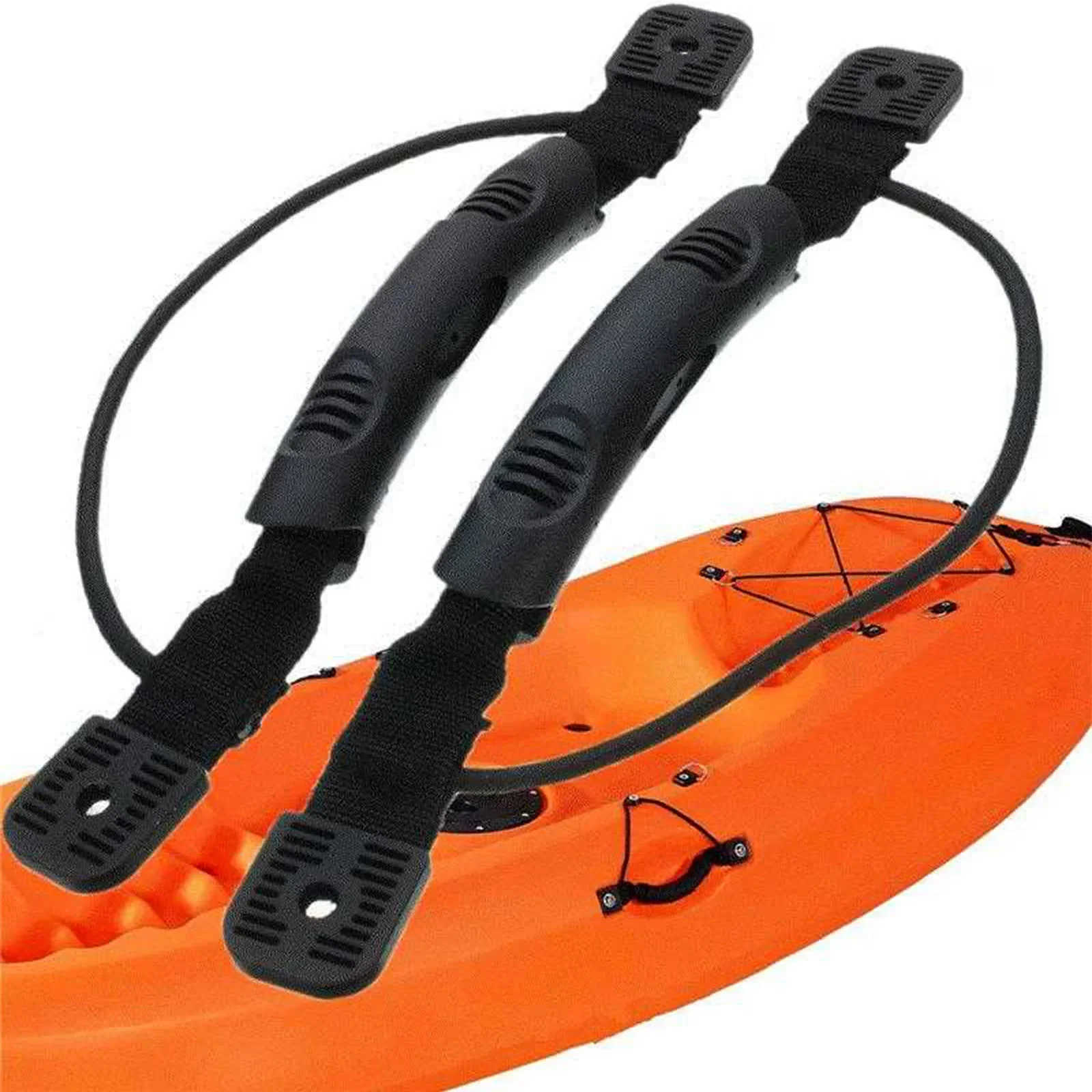 2 Pcs/Pair Polyurethane Boat Side Mount Carry Handles With Screws Bungee Hardware For Most Kayak Canoe Rowing Boats Accessories