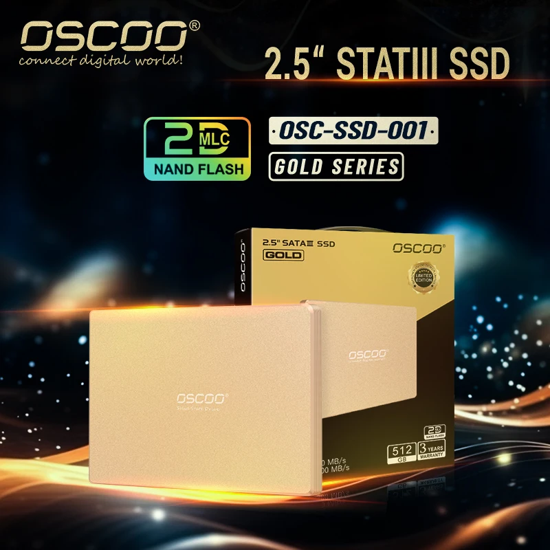 Imagem -02 - Oscoo-disco Rígido Ssd Interno para Computador e Laptop 120 gb 240gb 256gb 512gb Também Hdd 2.5 Sata