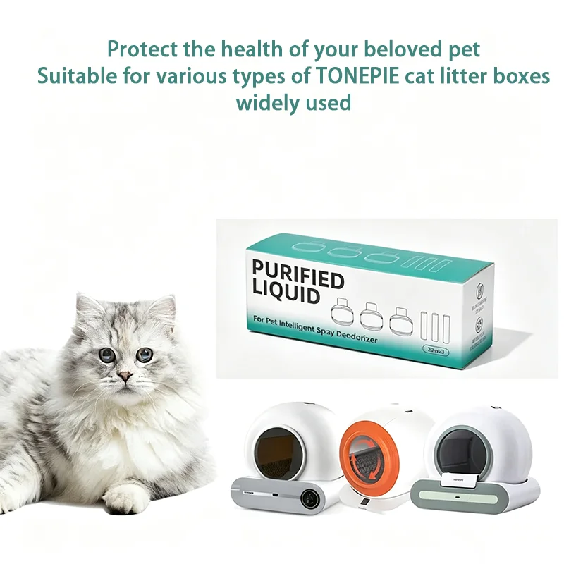 3/6 Bottles Purification Concentrated Liquid for TONEPIE Cat Litter Box Deodorant Sterilization Purification Liquid Self-Clean