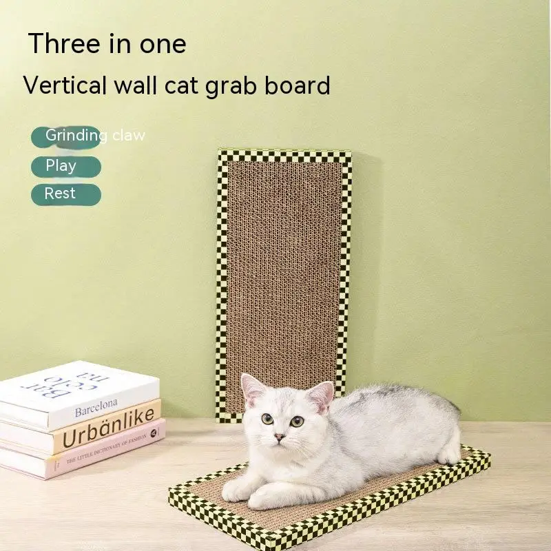 

Cat Scratching Board Kitten Scratching Board Mattress Protection Furniture Catnip Wear-Resistant Corrugated Cardboard Chessboard