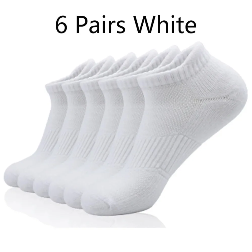 6Double Athletic Running Low Cut Sports Socks Breathable Casual Cushioned Tab Short Socks for Men Women