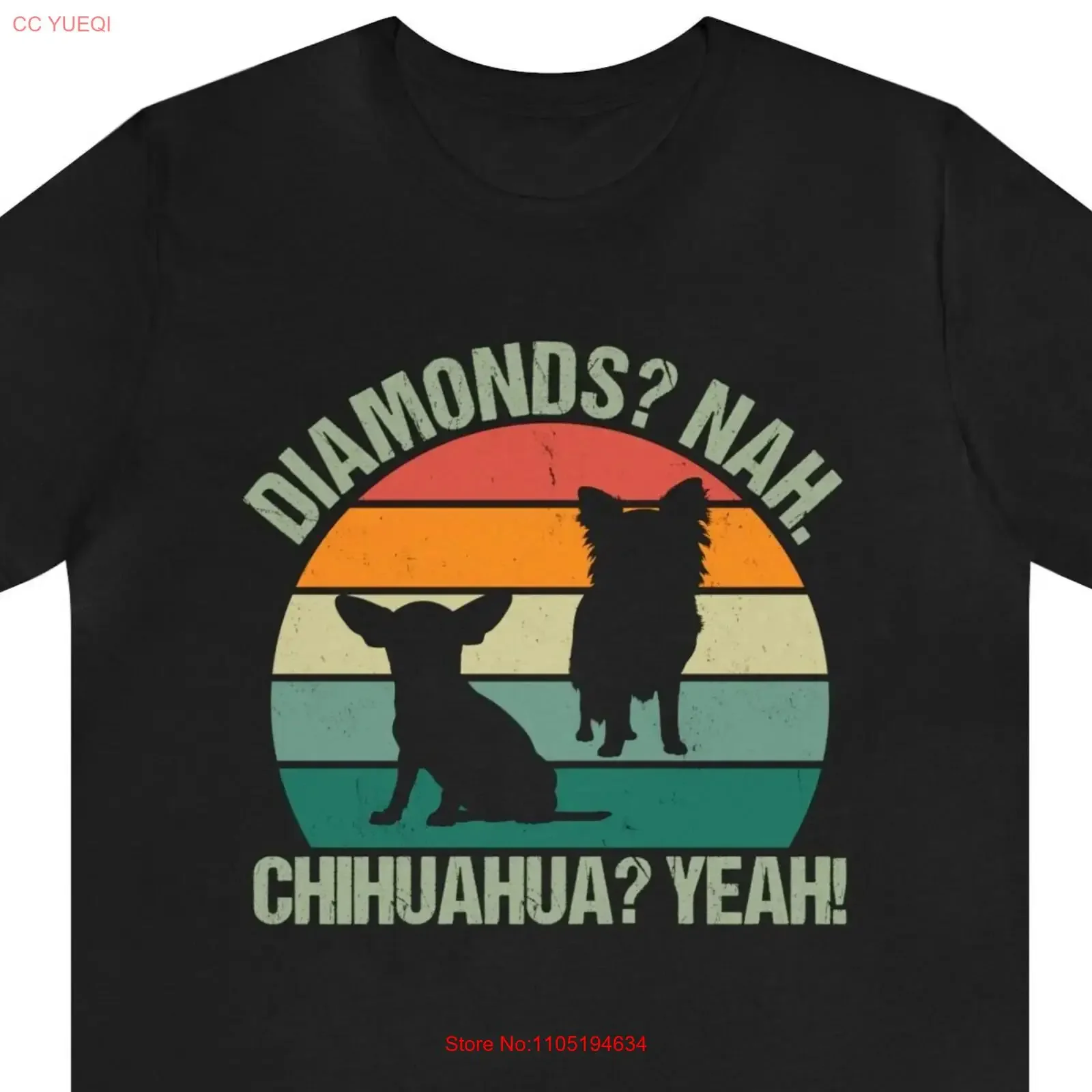 

Chihuahua Dog s T Shirt Retro Sunset Mom Dad vintage Washed designer clothes homme Slightly Top For Everyday Wear streetwear