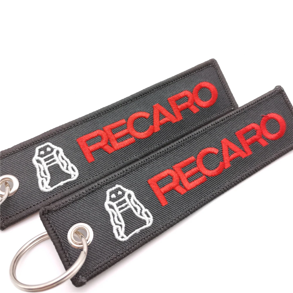 Car Styling JDM RECARO Racing Keyring Embroidery Keychain Luggage Tag Backpack Lanyard Nylon Key Chain Auto Key Ring Accessories image 3