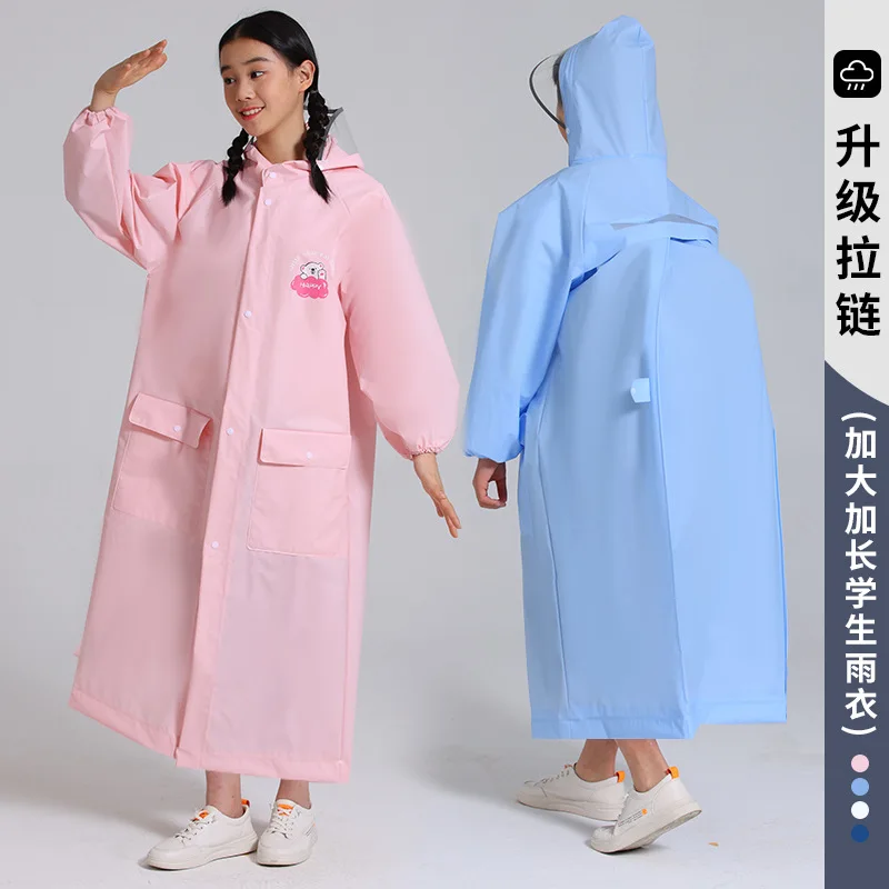 Children Raincoat for Boy and Girl Primary School Students Riding Poncho Full Body Waterproof Rain Jacket Tour Camping Rain Coat