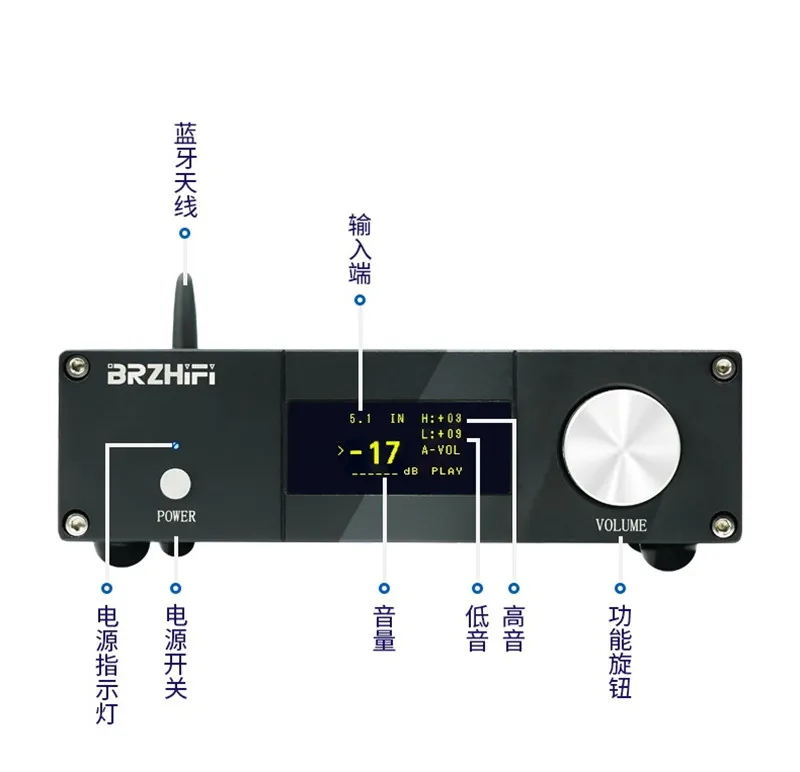 Imagem -04 - Controle Remoto Subwoofer Amplificador de Áudio Digital Bluetooth 5.0 5.1 Canais Home Theater dc 24v 50w x Mais 100w Tpa3116d2 Novo