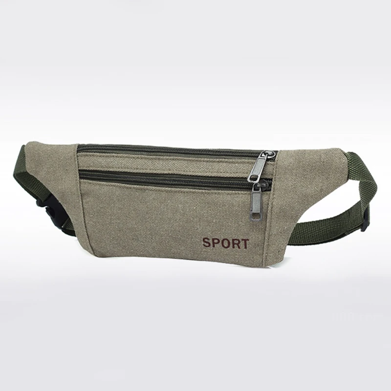 Casual Canvas Waist Bag Unisex Functional Waist Bag Mobile Phone Bag Men And Women Convenient Belt Banana Bag Fanny Pack Men