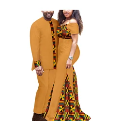 African Couple Outfits Matching Sets for Party Dashiki His and Hers Traditional Nigerian Wedding Clothes