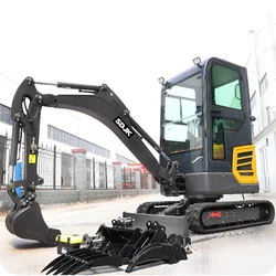 Free shipping excavator small mini excavator farm garden bagger machine digger with cab 1 ton excavator 2ton Customization