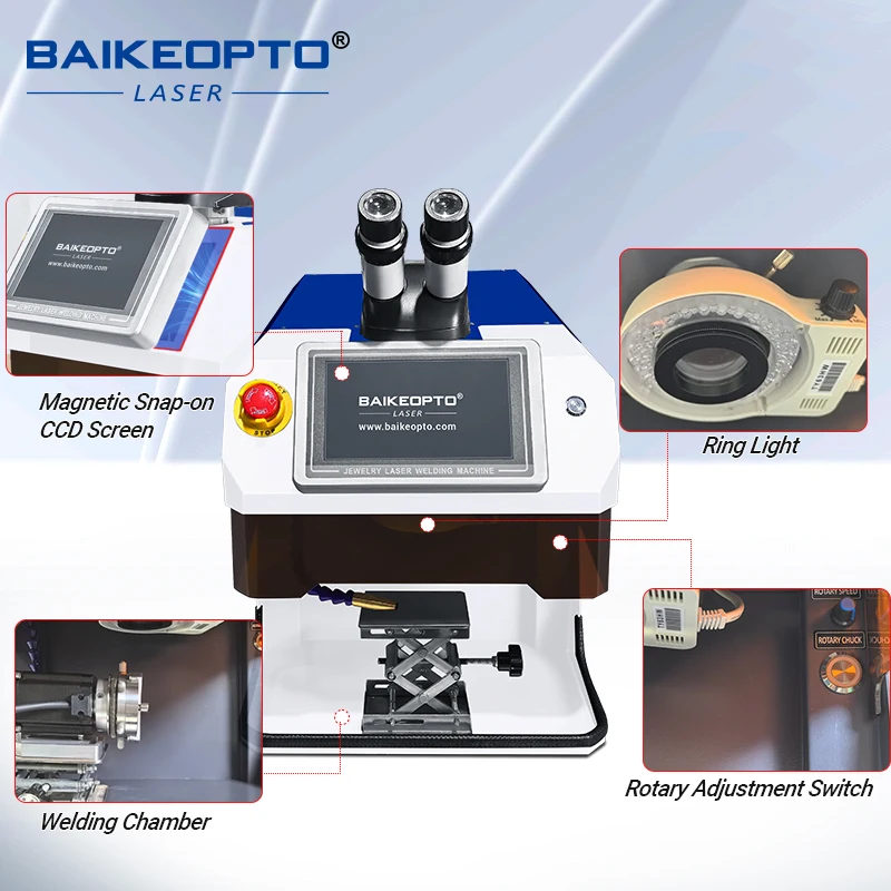 New Version 150W YAG Spot Laser Welding Machine High Precision for Gold Silver Jewelry Metals