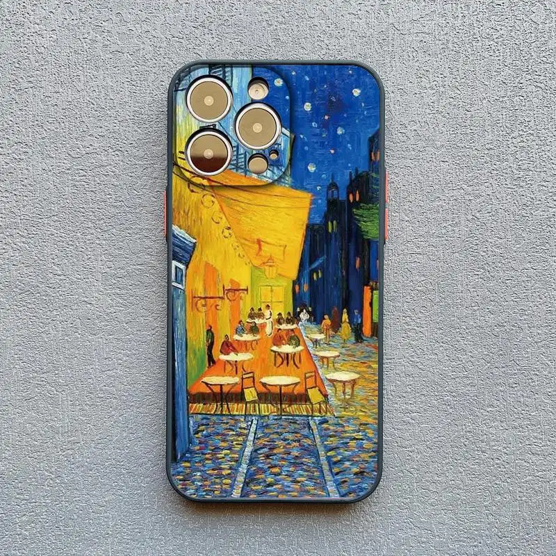 Retro Van Gogh Ölgemälde Telefon Fall Für iPhone 16 15 14 Plus 17 11 13 12 14 Pro MAX XR X Vintage Stoßfest Abdeckung Funda – Detail 6