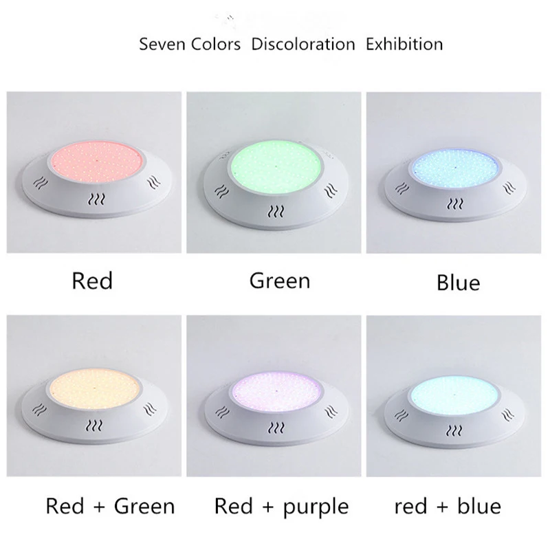 Resin Glue-filled Swimming Pool Lights Led Underwater Light IP68 AC12V RGB Color Changing Pool Lamps Super Bright LED Spotlight