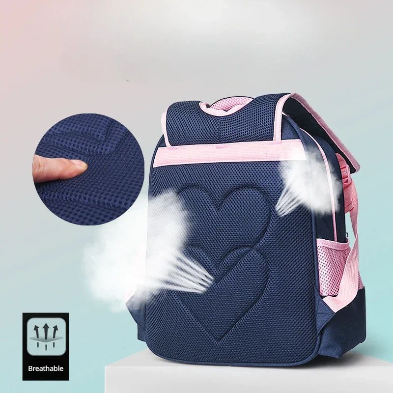 Mochila escolar divertida y Linda para niños para reducir la carga y proteger la columna vertebral, mochila transpirable para estudiantes de escuela