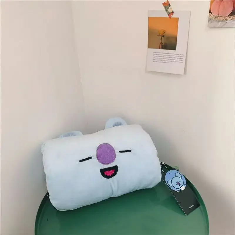 Cartoon BT21 Holiday Gift Office Plush Toy Girl Hand Puller Hand Warmer Pillow Hand Warmer Pad Nap Pillow Children Birthday Gift