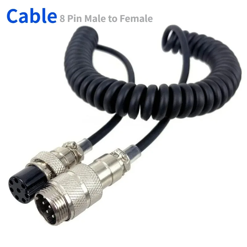 

8 Pin Mic Microphone Extension Cable Female To Male for Yaesu ICOM KENWOOD CB HAM Radio Walkie Talkie Accessories