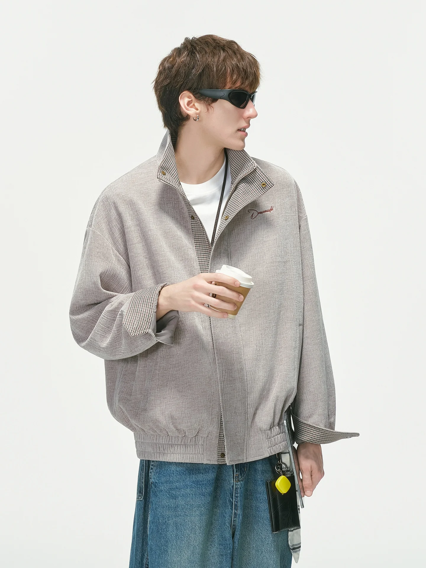Chaqueta Retro a Cuadros con T - Embroidery Texture reseña y precio