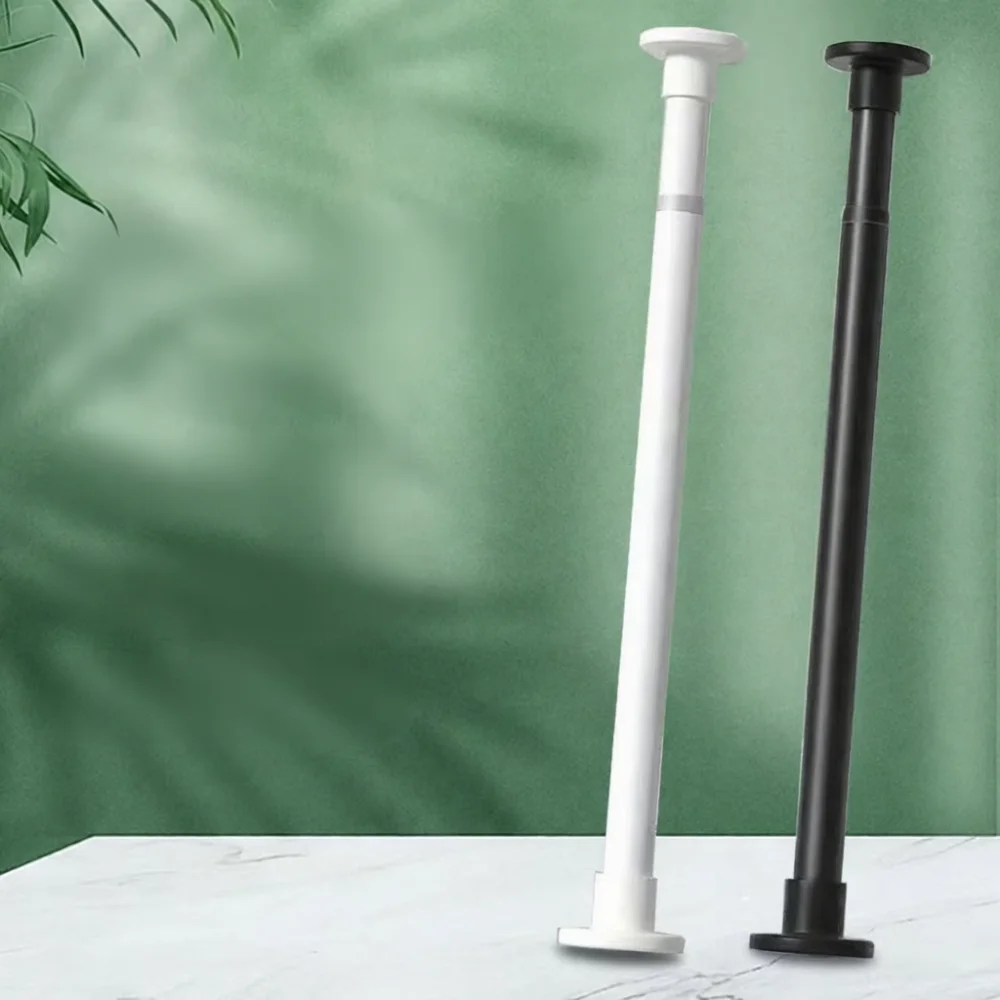 Telescopic Tension Rod Adjustable Window Curtain Pole No Drill Shower Rail Closet Wardrobe Clothes Hanger Storage System