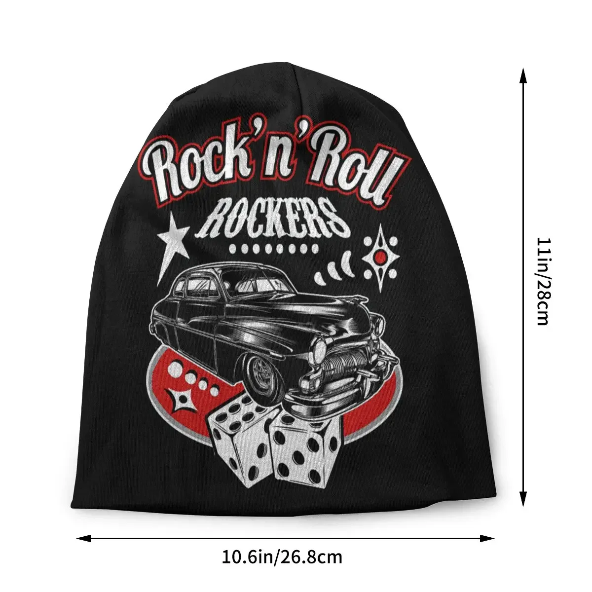 Rock and Roll  Vintage 50s Sock Hop Party Rock Roll Rocker Men Women Beanies Cap Fabric Bonnet Hat