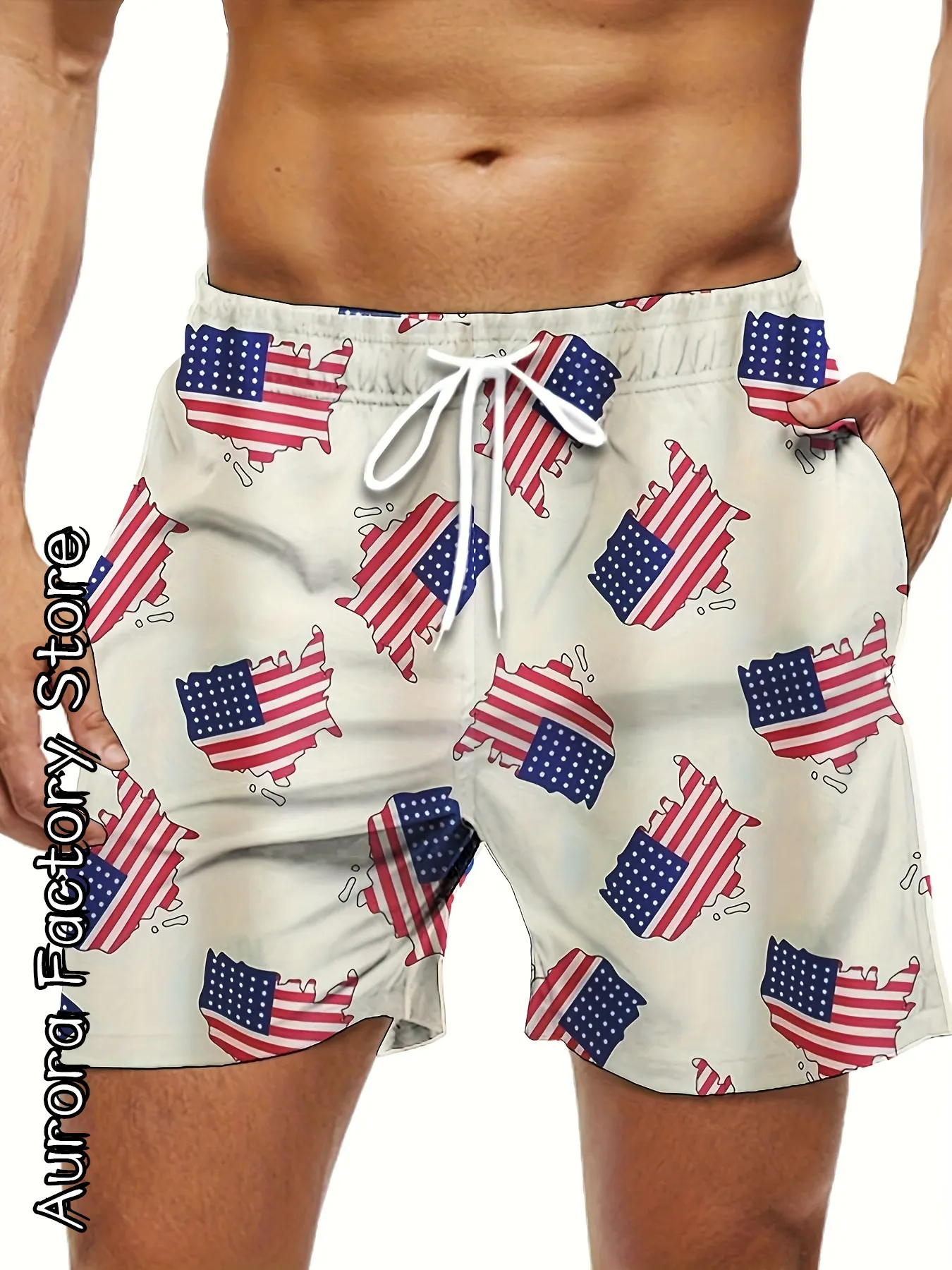 Summer Men Fashion Trend Shorts American Flag Graphic Clothing Boys Kids Casual Hawaii Vacation Shorts Male Stylish Beach Shorts