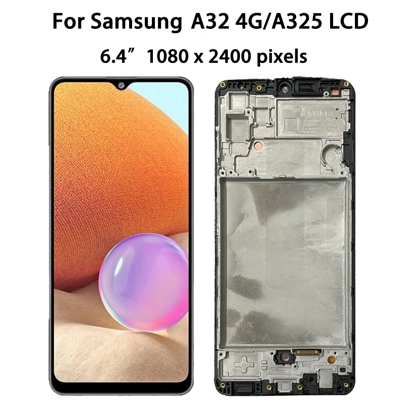 Imagem -02 - Oled Display Touch Digitizer Assembly para Samsung A32 4g Lcd A325f Sm-a325f ds A325