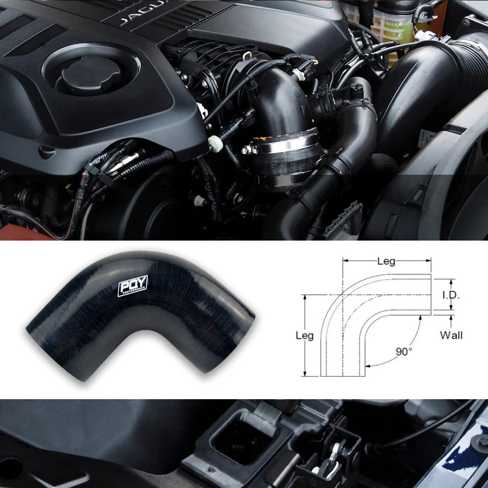 WLR RACING- 2.5 "63 مللي متر 90 درجة الكوع خرطوم السيليكون الأنابيب توربو كمية WLR-SH9025-QY #6